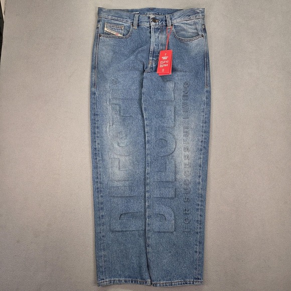 Diesel Jeans Mens 30 Embossed Dead Stock 2010 FS4 Loose Straight Street Cotton